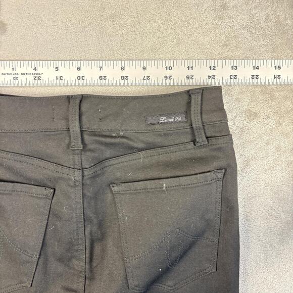 Level 99 Black Denim Mini Skirt Raw Hem Distressed Stretch Women’s 24 - Picture 5 of 7